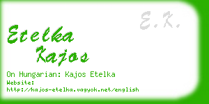 etelka kajos business card